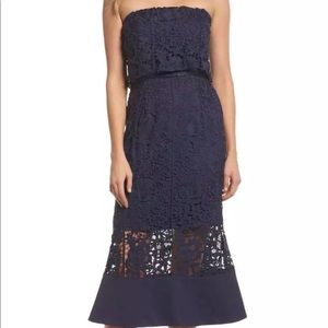 Jarlo Navy Lace Midi